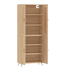 Buffet haut Chêne sonoma 69,5x34x180 cm Bois d'ingénierie