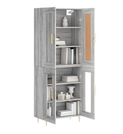 Buffet haut Sonoma gris 69,5x34x180 cm Bois d'ingénierie