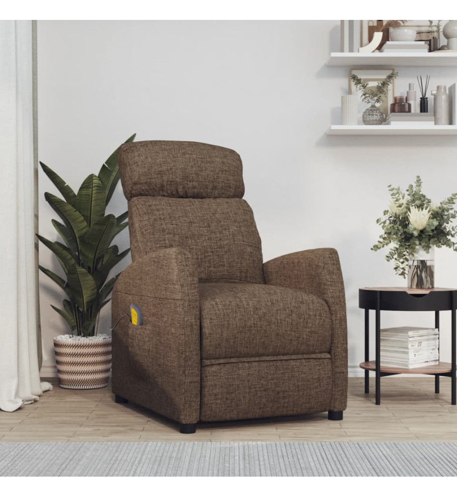 Fauteuil de massage Marron Tissu