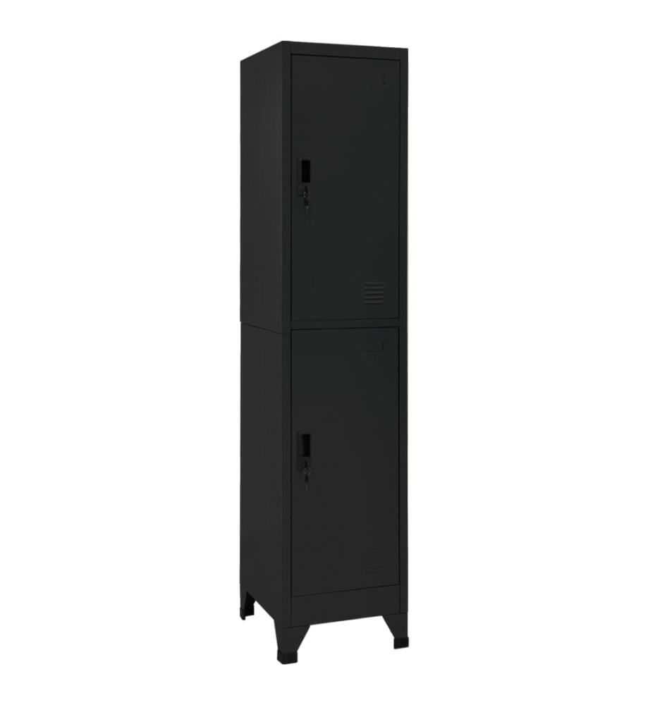 Armoire à casiers Noir 38x45x180 cm Acier