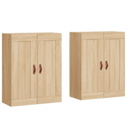 Armoires murales 2 pcs chêne sonoma bois d'ingénierie