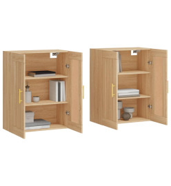 Armoires murales 2 pcs chêne sonoma bois d'ingénierie