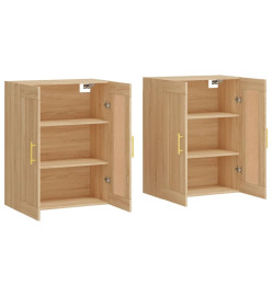 Armoires murales 2 pcs chêne sonoma bois d'ingénierie