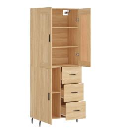 Buffet haut Chêne sonoma 69,5x34x180 cm Bois d'ingénierie