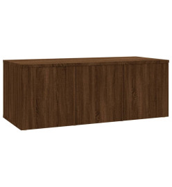 Meuble TV Chêne marron 80x34x30 cm Bois d'ingénierie