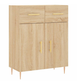 Buffet haut Chêne sonoma 69,5x34x180 cm Bois d'ingénierie