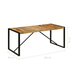 Table de salle à manger Bois de manguier brut 180 cm