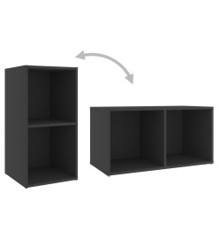 Meubles TV 2 pcs Gris 72x35x36,5 cm Aggloméré