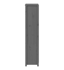 Buffet haut Gris 80x35x154 cm Bois massif de pin