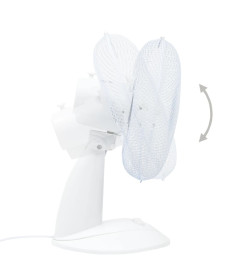 Ventilateur de table 3 vitesses 30 cm 40 W Blanc