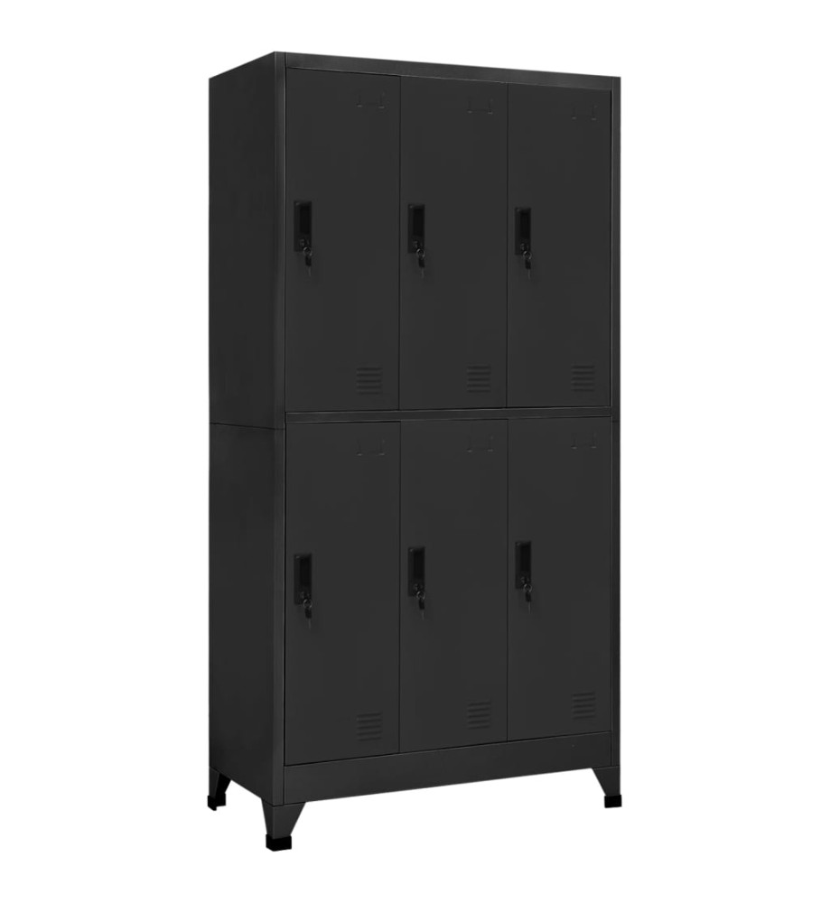 Armoire à casiers Anthracite 90x45x180 cm Acier