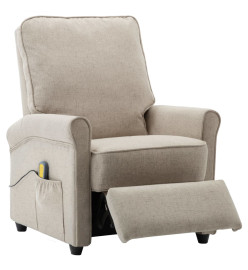 Fauteuil de massage Crème Tissu