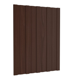 Panneaux de toiture 36 pcs Acier galvanisé Marron 60x45 cm