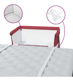 Lit pour bébé avec matelas Rouge Tissu de lin