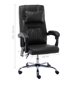 Chaise de bureau de massage Noir Similicuir