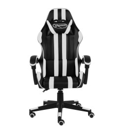 Fauteuil de jeux vidéo Noir et blanc Similicuir