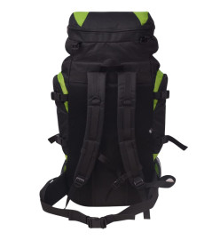 Sac à dos de randonnée XXL 75 L Noir et vert