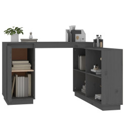 Bureau Gris 110x50x75 cm Bois massif de pin