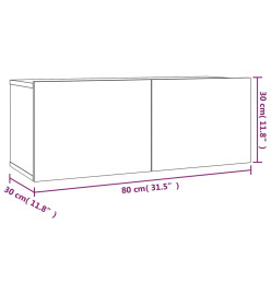 Ensemble de meubles TV 2 pcs Chêne fumé Bois d'ingénierie