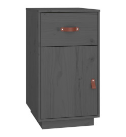 Armoire de bureau Gris 40x50x75 cm Bois massif de pin