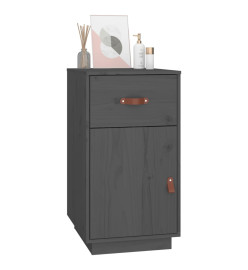 Armoire de bureau Gris 40x50x75 cm Bois massif de pin