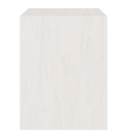 Table de chevet Blanc 40x30,5x40 cm Bois de pin massif