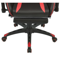 Chaise de bureau inclinable avec repose-pied Rouge