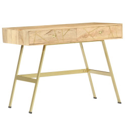 Bureau avec tiroirs 100x55x75 cm Bois solide de manguier