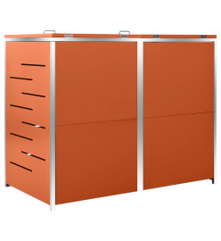 Abri pour deux poubelles 138x77,5x115,5 cm Inox