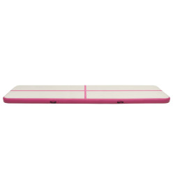 Tapis gonflable de gymnastique avec pompe 600x100x20cm PVC Rose