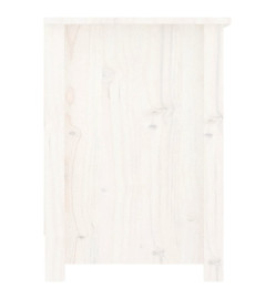 Meuble TV Blanc 103x36,5x52 cm Bois de pin massif