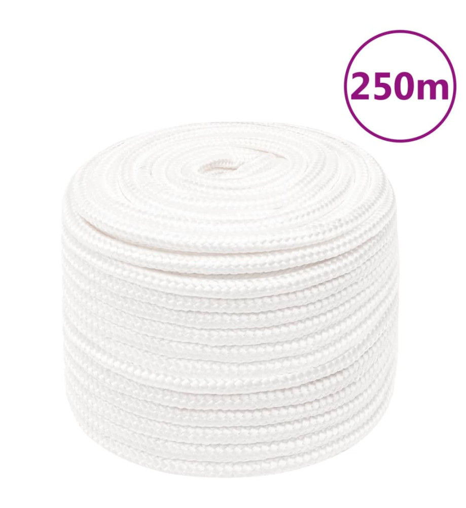 Corde de bateau Blanc complet 12 mm 250 m Polypropylène