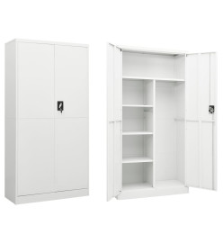 Armoire à casiers Blanc 90x40x180 cm Acier