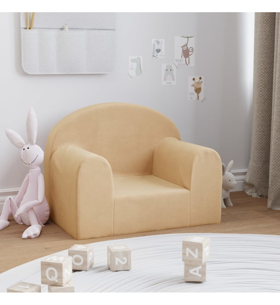 Canapé pour enfants Crème Peluche douce