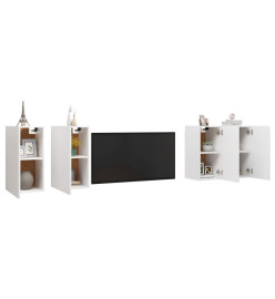 Meubles TV 4 pcs Blanc 30,5x30x60 cm Aggloméré