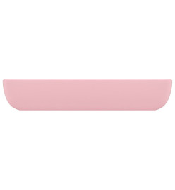 Lavabo de luxe rectangulaire Rose mat 71x38 cm Céramique