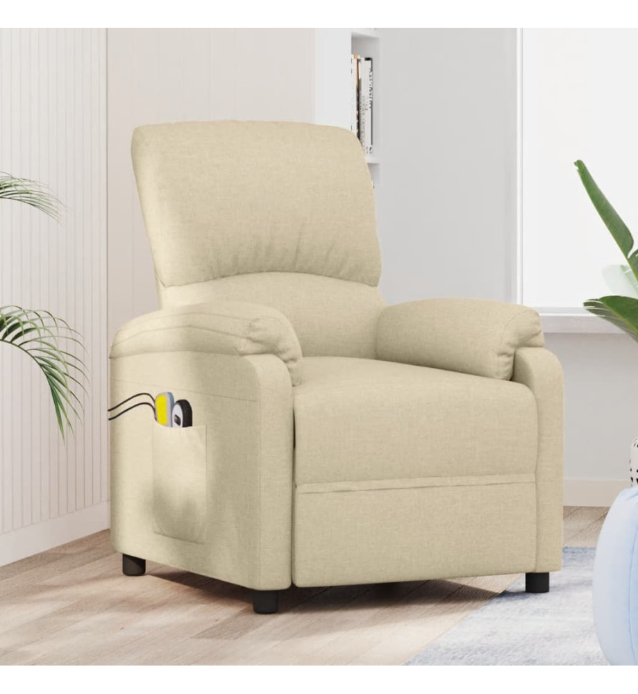 Fauteuil électrique de massage Crème Tissu