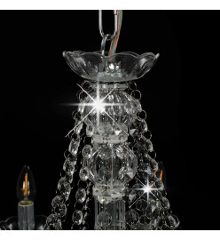 Lustre avec perles Argenté 12 ampoules E14