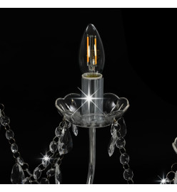 Lustre avec perles Argenté 12 ampoules E14