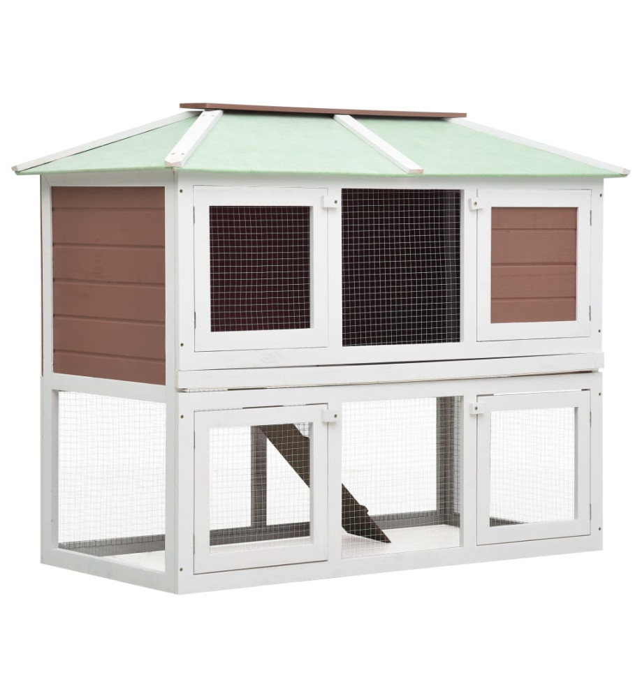 Cage double pour animaux Marron Bois