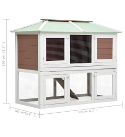 Cage double pour animaux Marron Bois