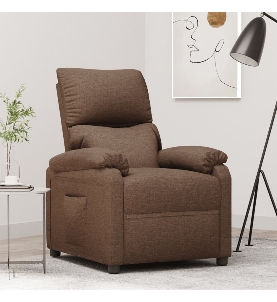 Fauteuil inclinable Marron Tissu