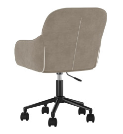 Chaise pivotante de bureau Gris clair Velours