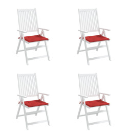 Coussins de chaise de jardin 4 pcs rouge 50x50x3cm tissu oxford