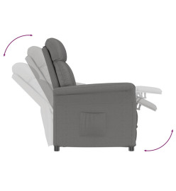 Fauteuil inclinable Gris foncé Similicuir daim