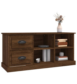 Meuble TV chêne marron 102x35,5x47,5 cm bois d'ingénierie