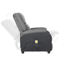 Fauteuil de massage Gris clair Similicuir et tissu