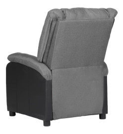 Fauteuil de massage Gris clair Similicuir et tissu