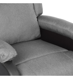 Fauteuil de massage Gris clair Similicuir et tissu