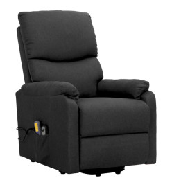 Fauteuil de massage inclinable Gris foncé Tissu